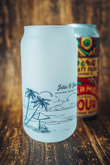 Personalized Adventure Pint - 18 Oz. Glass- Camping, Iced Coffee, Adventure, Wilde Nomad, Beer Lover, Coffee Cup, Personalized Gift