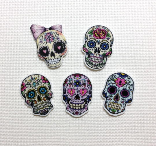 Sugar Skull Needle Minder For Cross Stitch | Embroidery