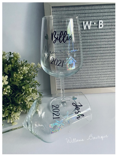 New Home Gift | Personalised Wine Glasses Special