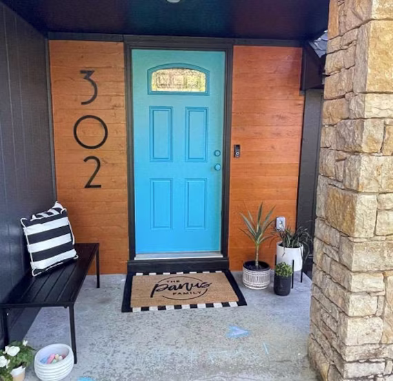 Personalized Name Circle Doormat, Flocked Coir Door Mat, Welcome Engagement Wedding Gift, Realtor Client Outdoor Rug, Double