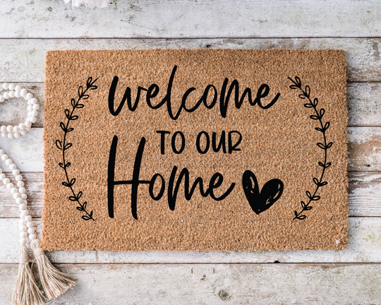 Welcome To Our Home, Funny Doormat, Housewarming Gift, Mat, Door Closing Wedding Gift - 58