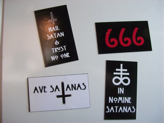 Kawaii Pastel Nu Neo Goth Gothic Witchy Lucifer Occult Pagan Witch Witchcraft Wicca Set Of Four Satan Satanic "Inspired