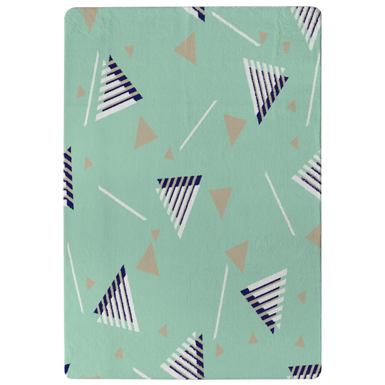 Gillis Triangle Designer Shaggy Mint Rug