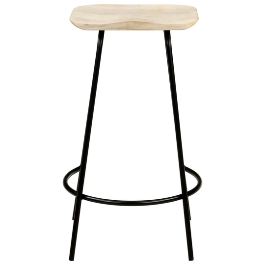 Bar Stools 2 Pcs Solid Mango Wood