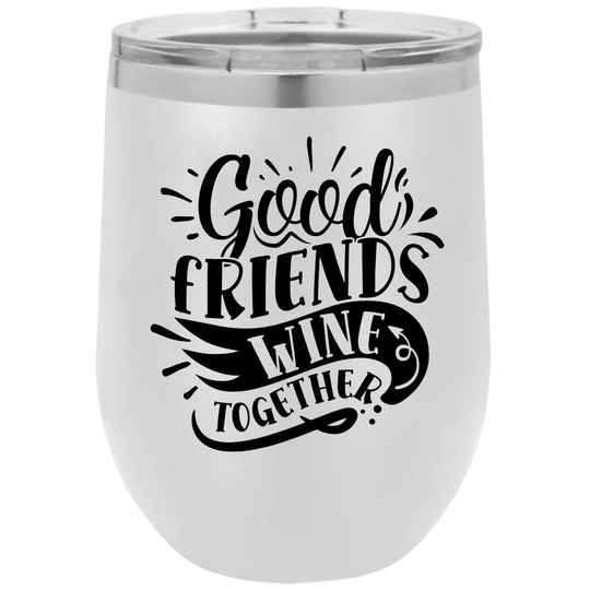 stemless Wine Tumbler W/Lid - Polar Camel Brand 12 Oz With Clear Lid. Perfect For Your & As A Gift For Friend Or Relative