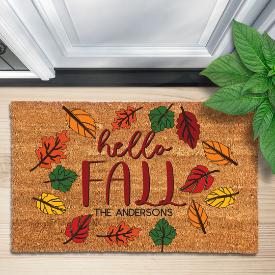 Fall Door Mat, Halloween Decor, Welcome Happy Halloween, Hello