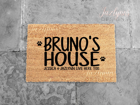 Pet Name House Doormat/ Cat Mom Or Dog Mat/Home Decorations/Welcome Mat/Front Door/Viral