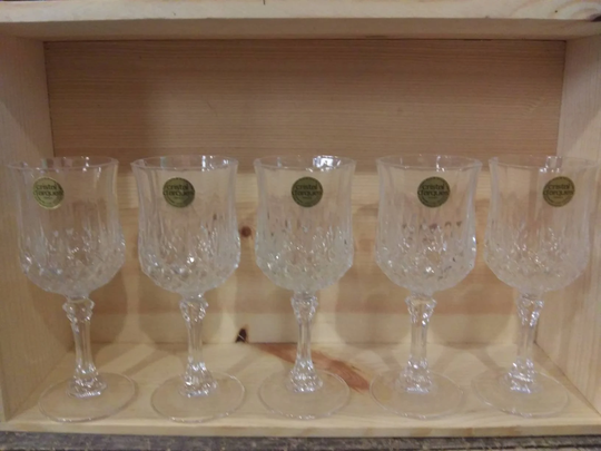 Set Of Five Cristal D'arques "Longchamp