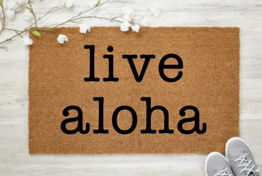 Live Aloha Doormat | Hawaii Doormat |Beach Beach Decor Wedding Gift For Mom Housewarming
