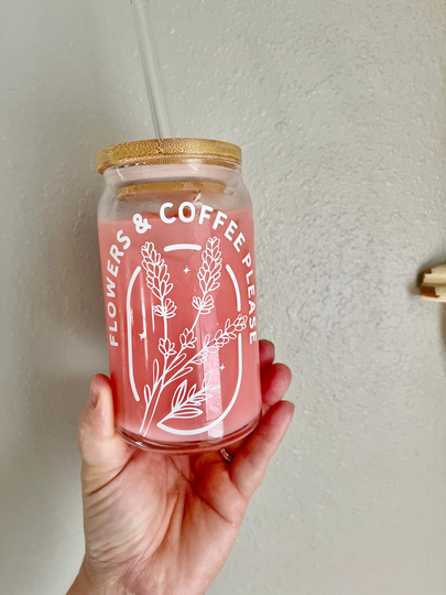 Beer Can Glass | Personalized Gifts Customized Best Friend Flowers & Coffee Please Glass Iced