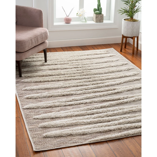 Bellagio Flatweave Beige Area Rug