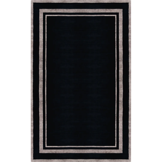 Dannya Hand Knotted Black/Grey Rug