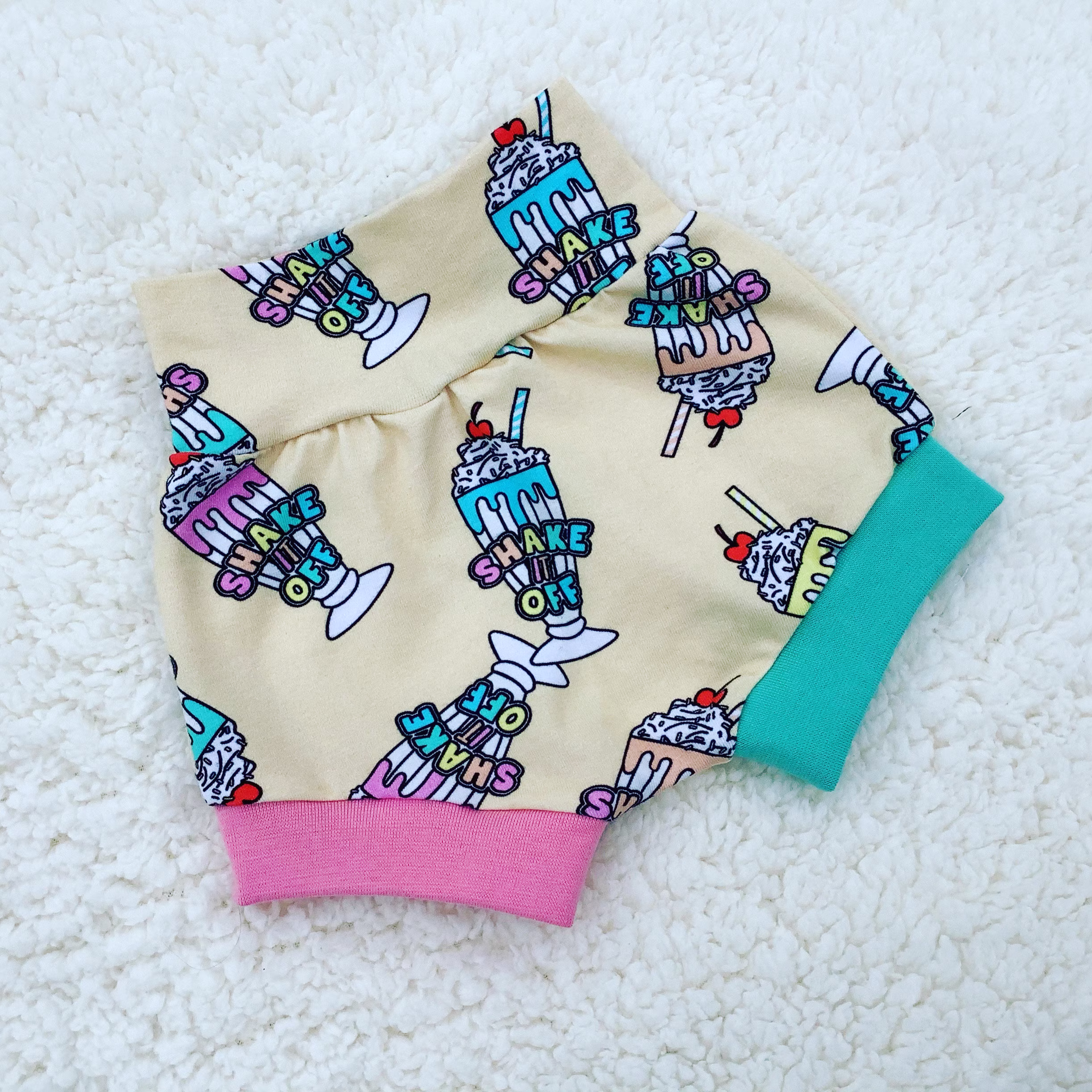 Bummies, Baby Girls Shorts, Shake It Off, Milkshake, New Gift, 0-3 Months, Rainbows, Retro, Novelty, Babies Clothes