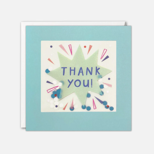 star Burst Thank You Card With Paper Confetti - Shakies By James Ellis