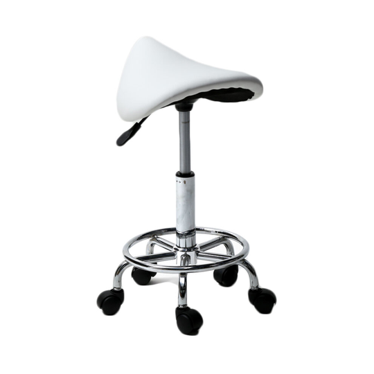 Saddle Stool Ha Ha Feet Rotation Bar Stool White