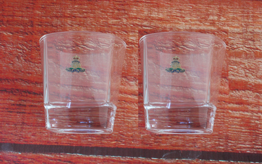 Royal Artillery Whisky Tumblers Pair Of Crystal Glasses Christmas Gift Boxed Me57 Ts