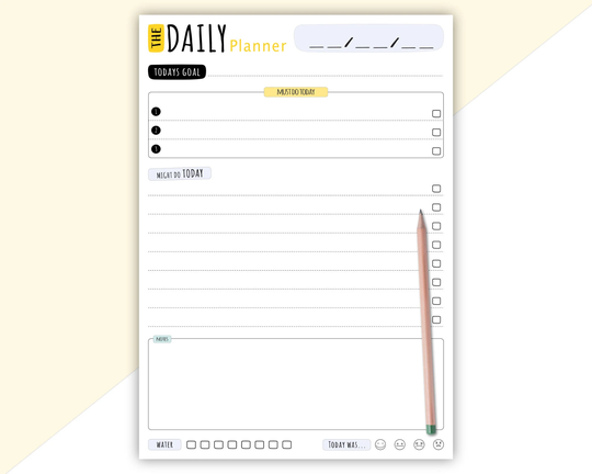 Daily Planner Notepad | Desk Pad To Do List |A5, A4 Agenda & Schedule| Productivity
