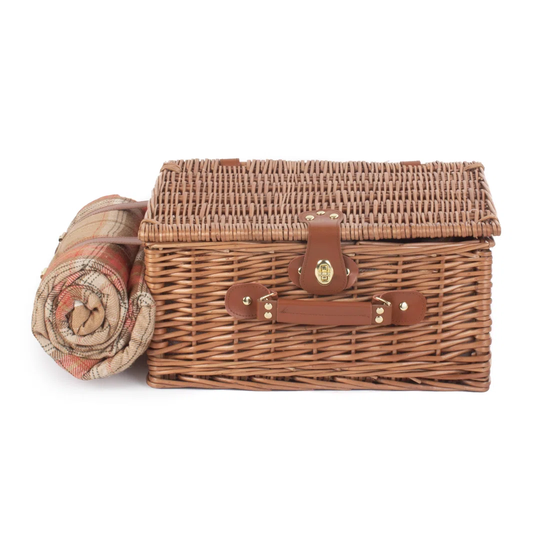 2 Person Tartan Picnic Basket