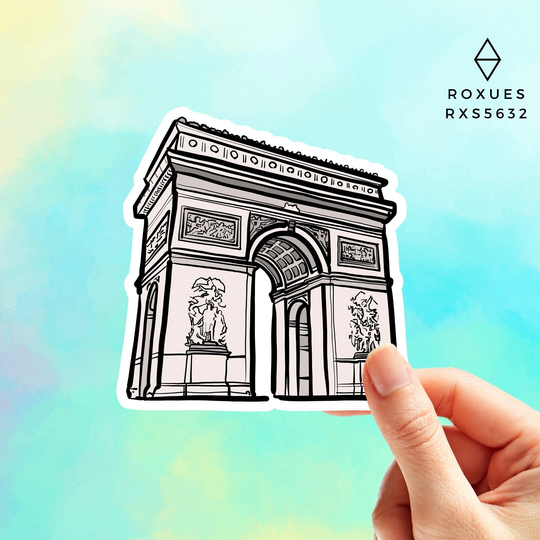 The Arc De Triomphe Sticker, Travel Monuments Laptop Decal Water Bottle Sticker