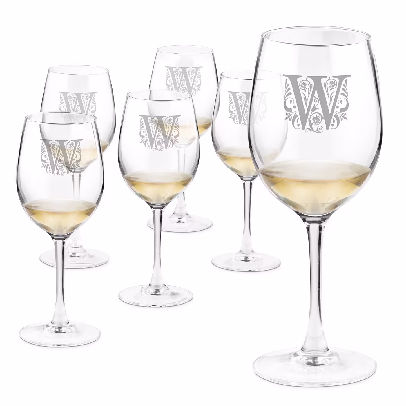 Maverton Customised Wine Glass Set For Lady - Glassware With Engraving For Connoisseur Kitchen Accessory Woman