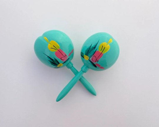 Maracas Aqua Turquoise Traditional Mexican Fiesta Party Favor Wedding Memento Destination Wedding Favor Unique Instrument Shake For A Kiss