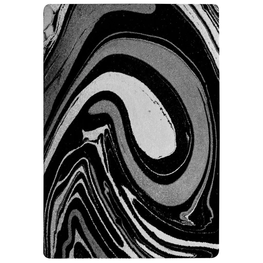 Darnell Marbled Paint Designer Shaggy Black/Grey Rug