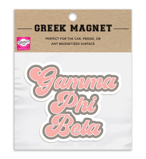 Gamma Phi Beta Retro Sorority Car Magnet Set Of 2 Removable No Residue All Weather Magnets