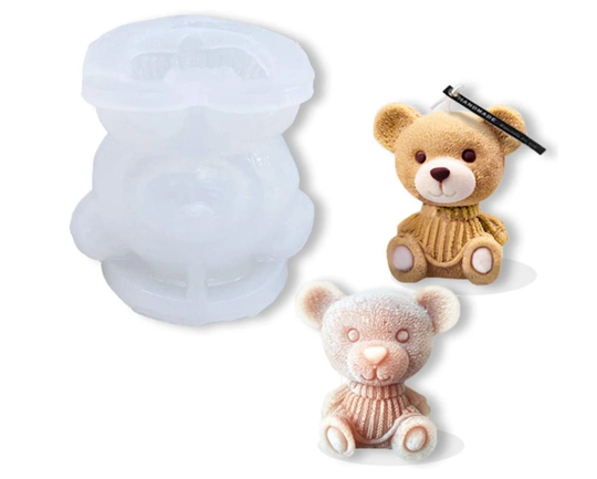 3D Bear Silicone Mold For Ornaments Resin Clay Fondant Ice Cube Craft Soap Candle Gumpaste Chocolate Dough Molds