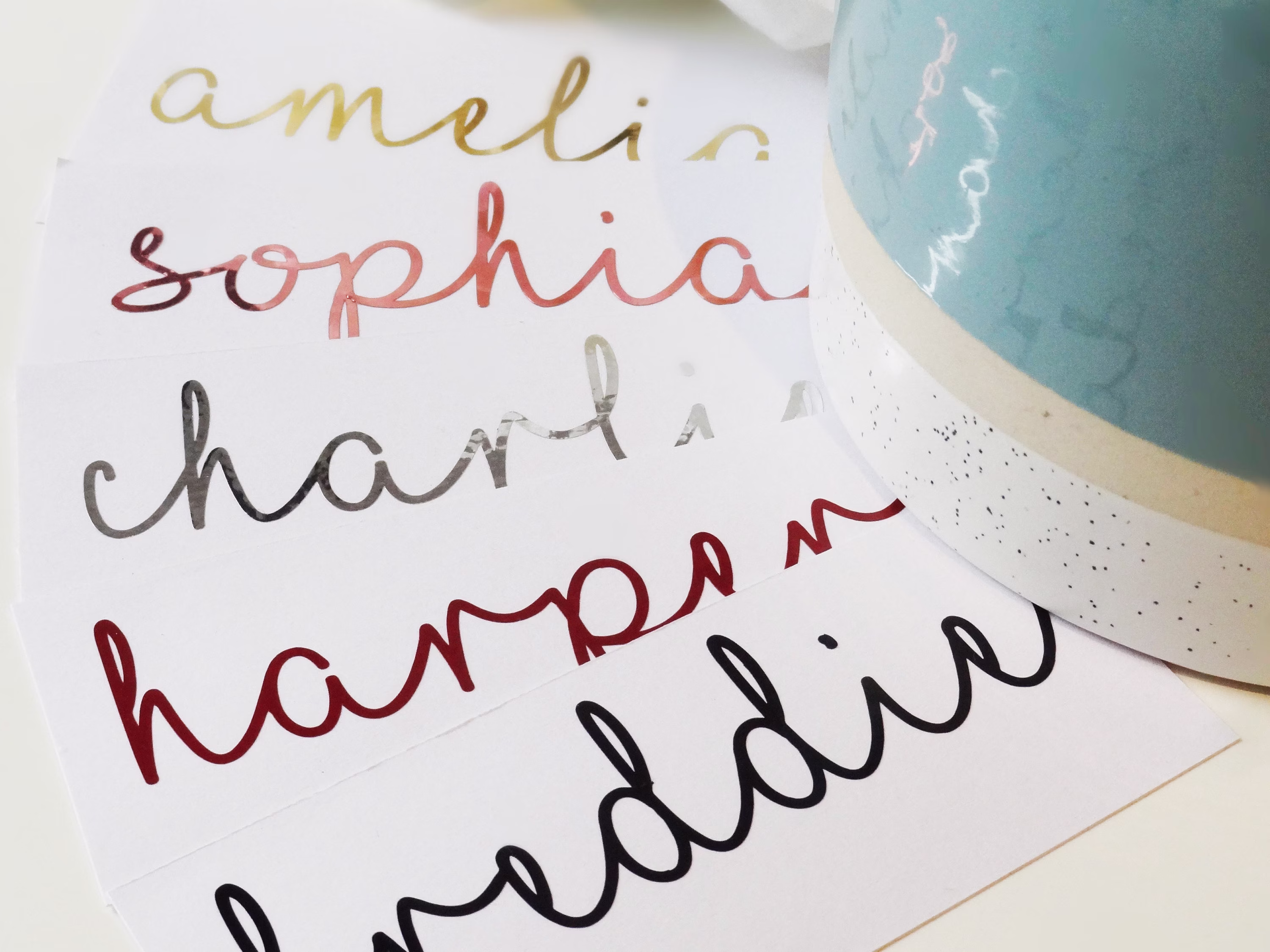 Custom Sticker Label, Script Decal, Block Letters, Hen Party Favor, Wedding Table Decor, Gift Box, Tumbler Bachelorette