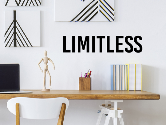 Limitless Print | Wall Decal Vinyl Office Sticker Motivational Lettering Decor