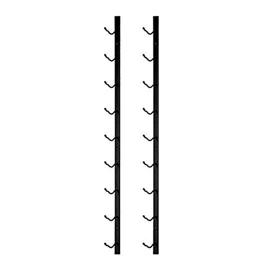 9 Bottle Wall Mounted Wine Bottle Rack in Black