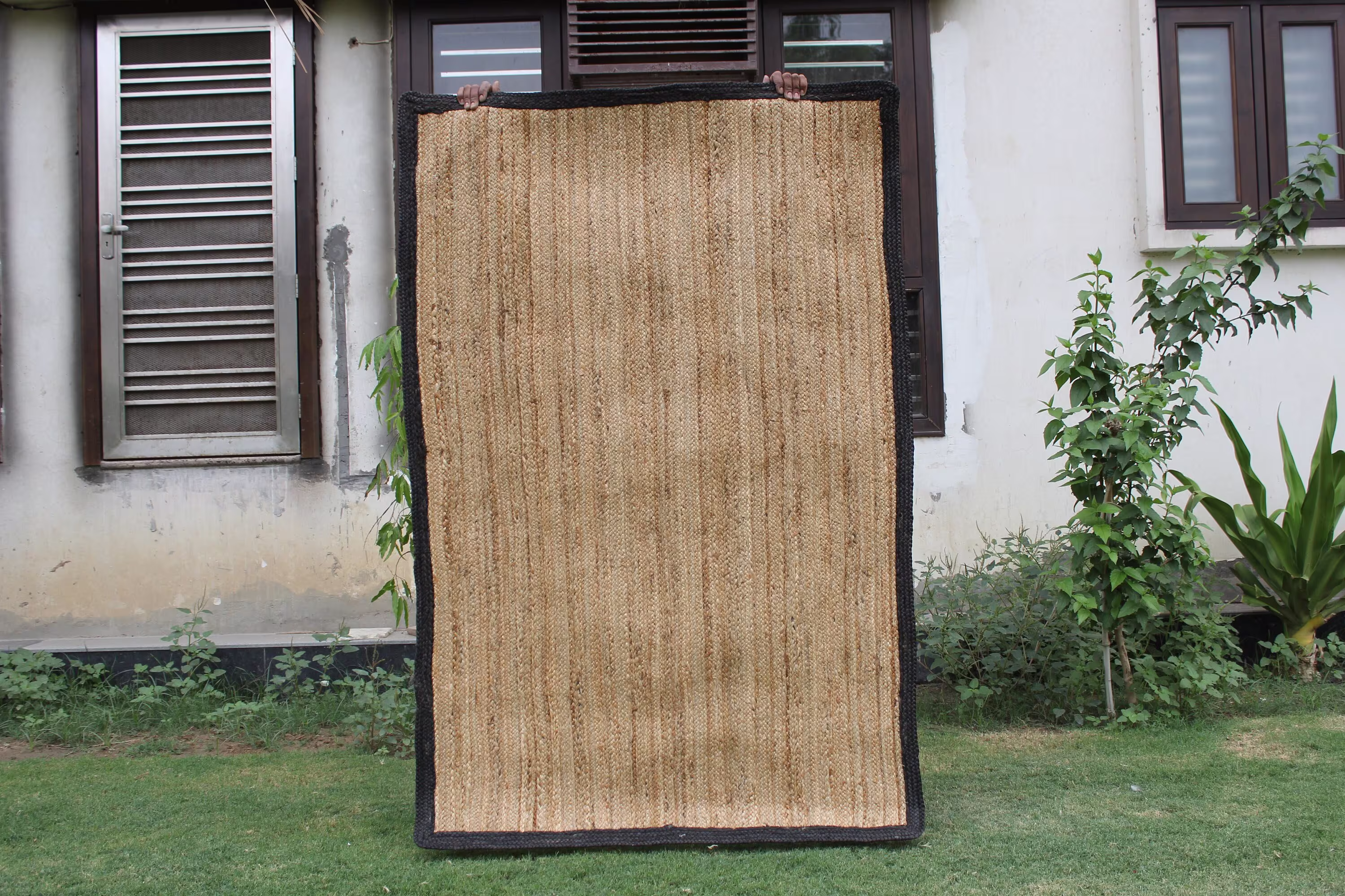 Braided Handmade Large Area Jute Rug Floor Décor Bohemian Hand Woven Outdoor Picnic