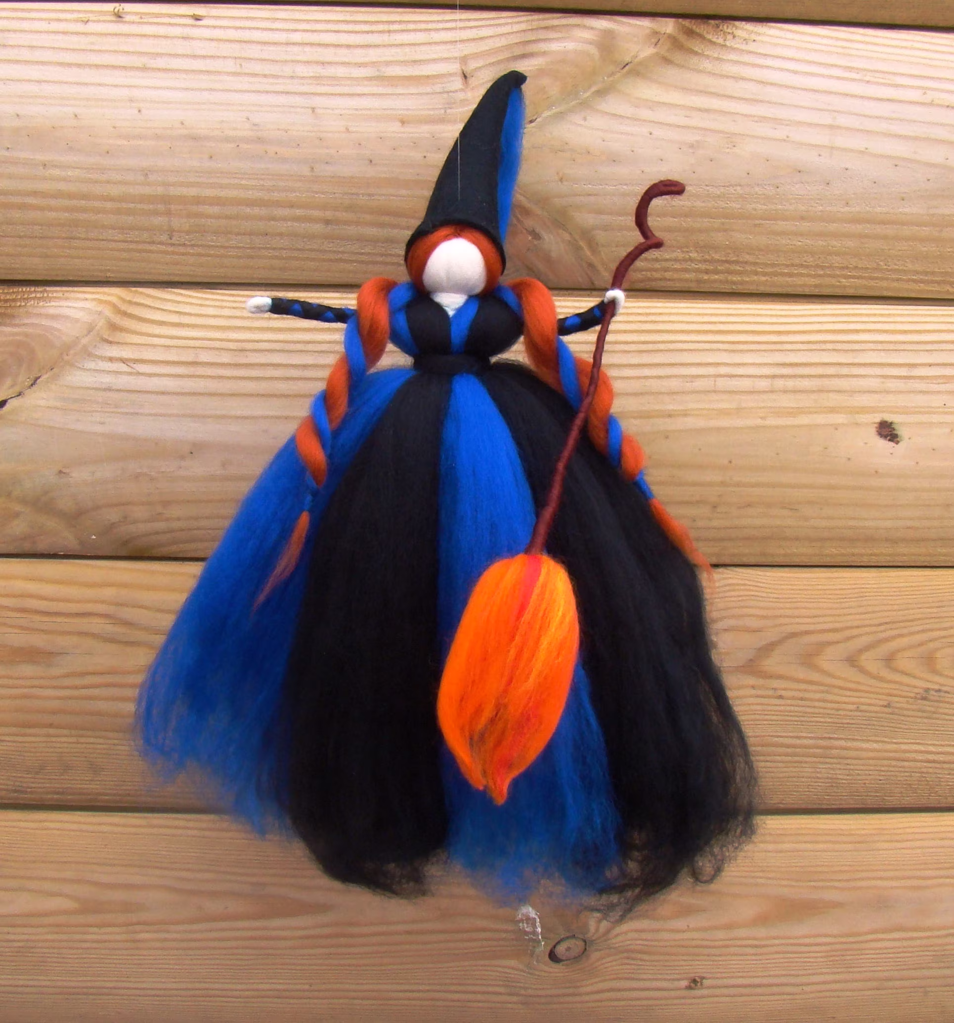 Wool Toys Witch Doll, Fall Felted Witch, Halloween Autumn Fall Decor, Autumn Doll UK