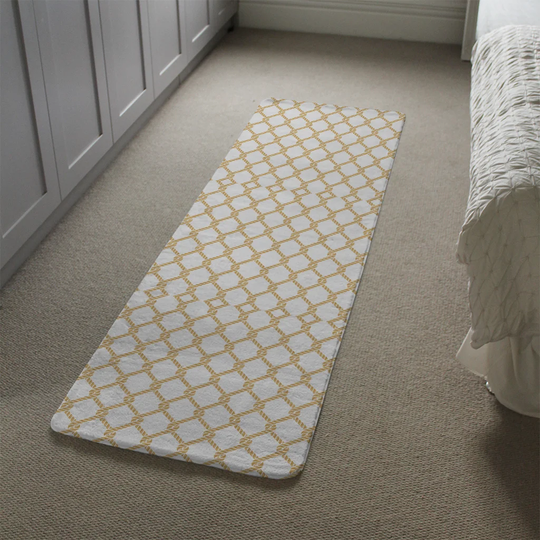 Kenosha Chainlink Rope Designer Shaggy Yellow/Grey Rug