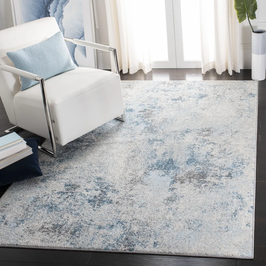 Jerilyn Hooked Ivory/Blue Rug