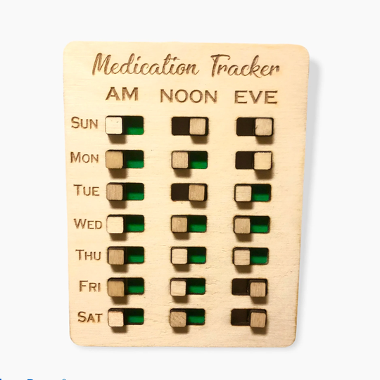 3x Per Day Weekly Medication Tracker | Med Tracker Magnet, Am & Pm, Reminder Magnets
