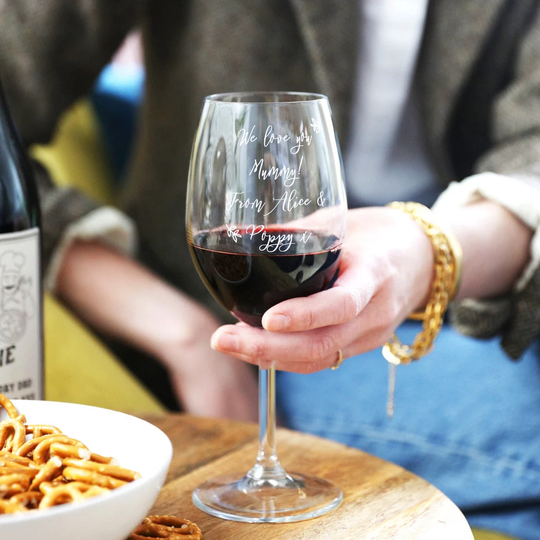 Personalised Message Wine Glass
