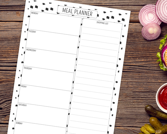 Personalised Meal Planner Notepad Shopping List, Weekly Plan Tear-Off Sheets Pad, Grocery List Notebook, A4 Or A5 Menu Planning