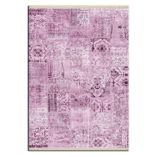 Gotzon Flatweave Pink/White Rug