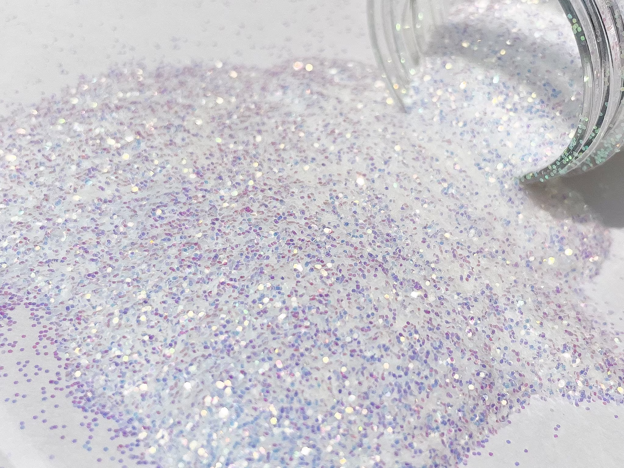 Diamonds - White Iridescent Glitter, Fine Polyester Premium Quality Glitter For Tumblers
