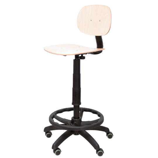 Wooden Height Adjustable Swivel Bar Stool