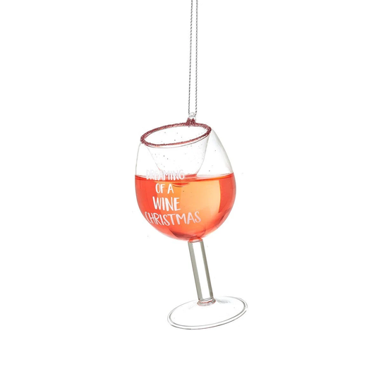 Dreaming Of A Wine Christmas Glass Xmas Tree Hanging Red Decoration Festive Novelty Ornament Holiday Drinks Gifts