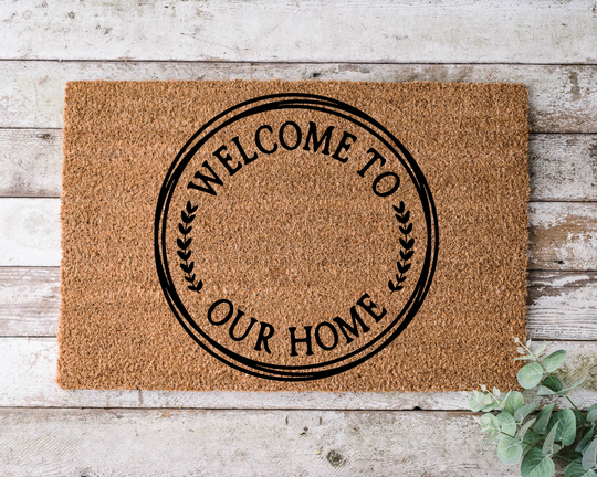 Welcome To Our Home, Door Mat, Funny Doormat, Wedding Gift, Housewarming Gift, Home Closing Gift - 1190