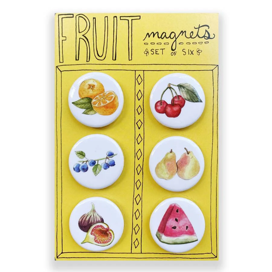 Fruit Magnets, Set Of 6
