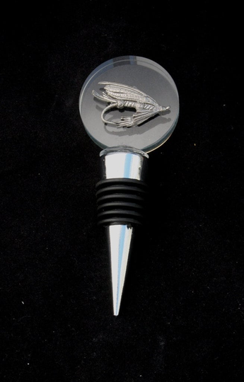 Fishing Fly Glass & Metal Red Wine Or Whisky Bottle Stopper Cork Christmas Gift 130