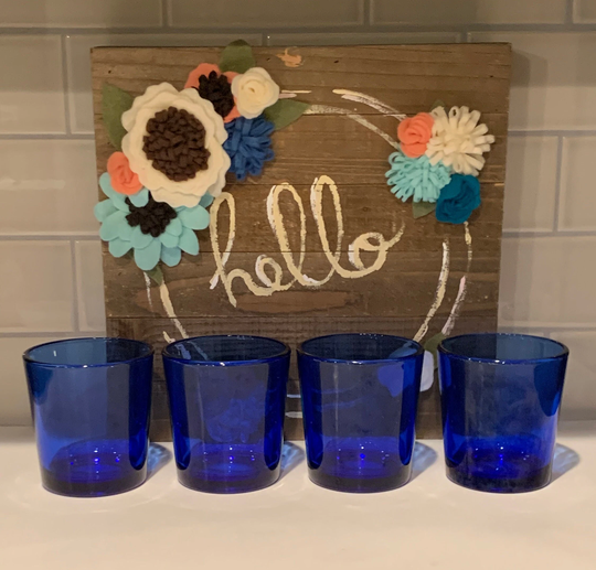 Vintage Libbey | Old Fashioned Flare Cobalt Blue By Libbey Glass Company