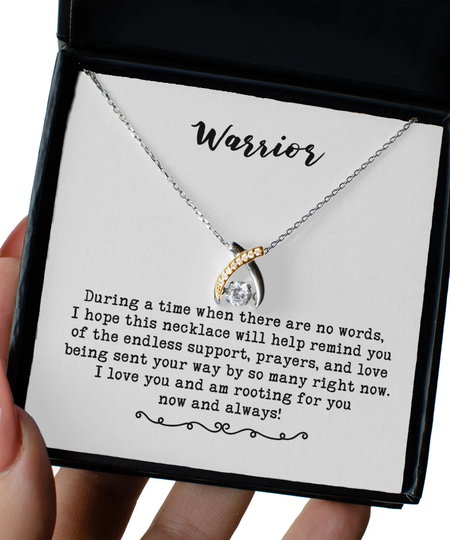 Warrior Necklace, Cancer Warrior Gift, Thinking Of You, Cancer Card, Terminal Illness, Support, Condolence Stay Strong Accident