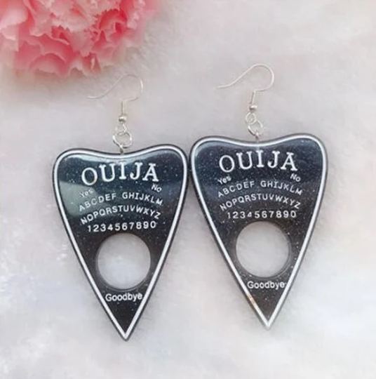 Spirit Board Planchette Flatback Glitter Resin Dangle Charms Fashion Jewelry