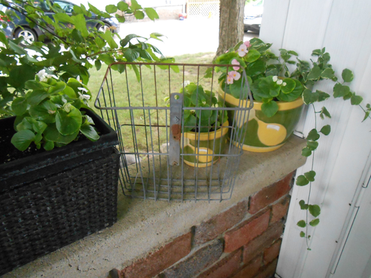 Vintage Bicycle Basket, Vintage Bike Basket, Wine Carrier, Towel Holder, Wire Side Saddle, Industrial Country Decor, Shabby Chic Gift
