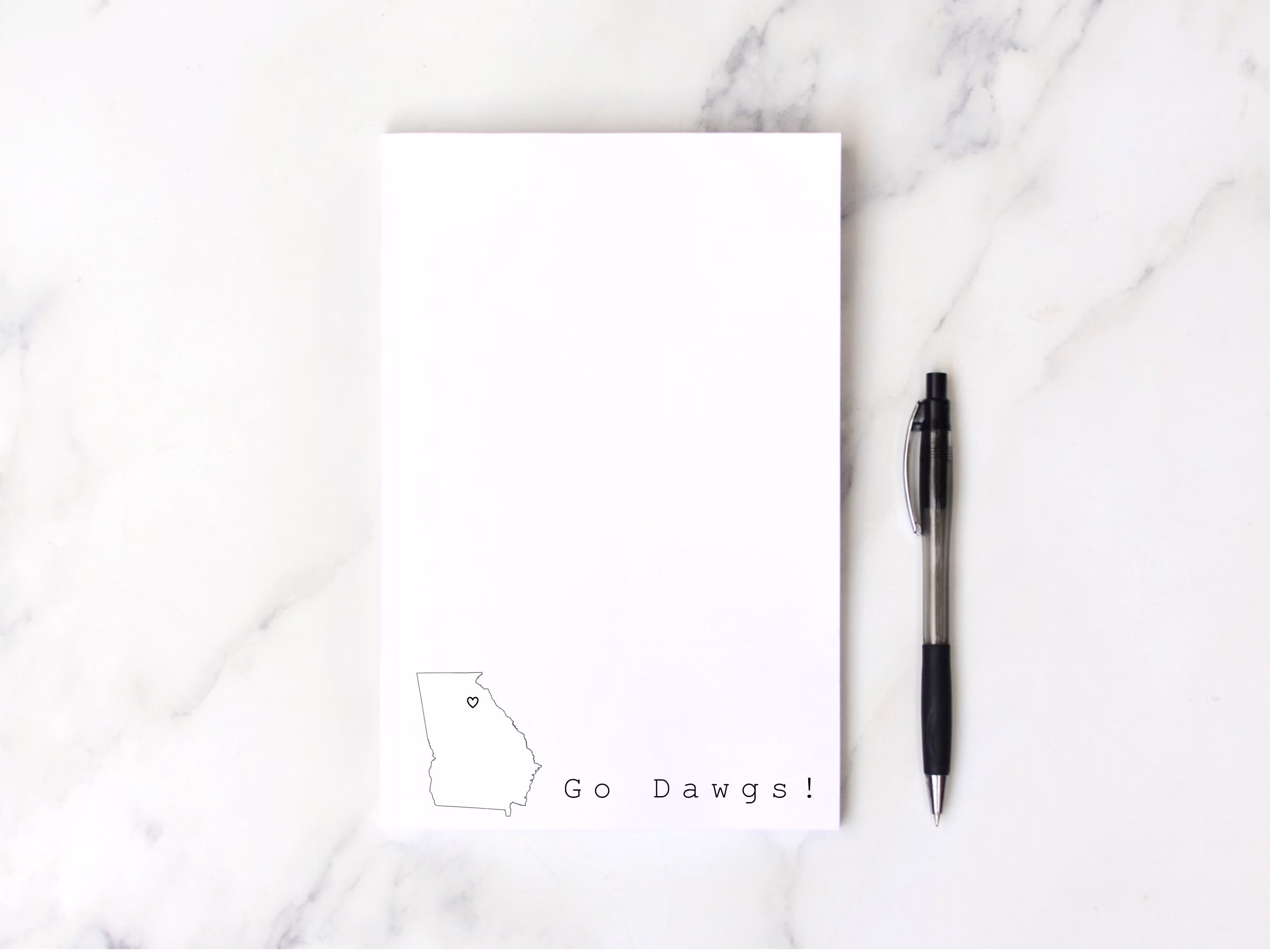 Uga Notepad, University Of Georgia Gift, Graduation Collegiate Notepad, College Bulldogs, Go Dawgs